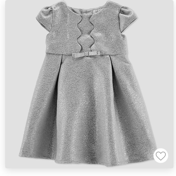 Carter's Other - 2x$15 Silver Cap Sleeve Formal Dress 9M